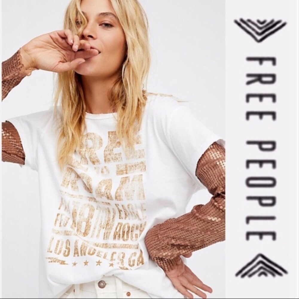 🛍SALE🛍 NWT Free People Backstage Tee - Picture 1 of 4